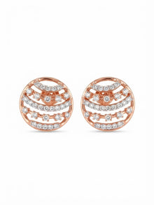 Diamond-Accented Gold Minimalist Stud Earrings for Women in 14KT Gold