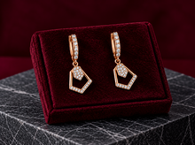 Gold & Diamond Statement Stud Earrings for Women in 14KT Gold