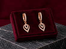 Diamond Halo Gold Traditional Stud Earrings for Women in 14KT Gold