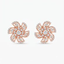 Solitaire Diamond Minimalist Stud Earrings for Women in 14KT Gold