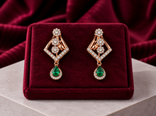 Gold & Diamond Textured Stud Earrings for Women in 14KT Gold