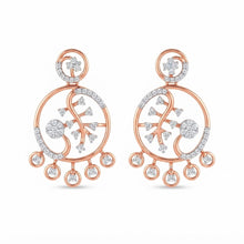 Pave Diamond Chandbali-Style Stud Earrings for Women in 14KT Gold
