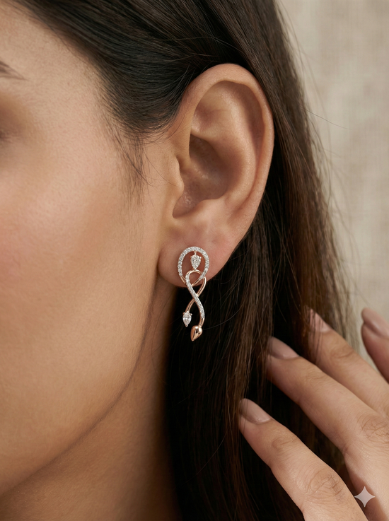 The Infinite Grace Diamond Drop Earrings