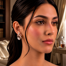 Gold & Diamond Cluster Stud Earrings for Women in 14KT Gold