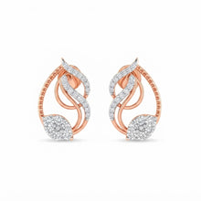 Gold & Diamond Cluster Stud Earrings for Women in 14KT Gold