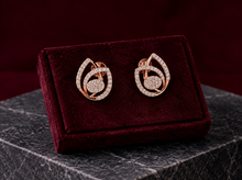 Solitaire Diamond Chandbali-Style Stud Earrings for Women in 14KT Gold