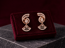 Diamond-Accented Gold Traditional Stud Earrings for Women in 14KT Gold
