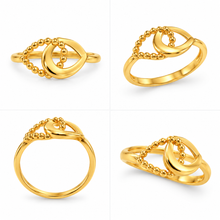 Geometric Ring for Women in 22KT Gold