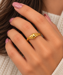 Geometric Ring for Women in 22KT Gold