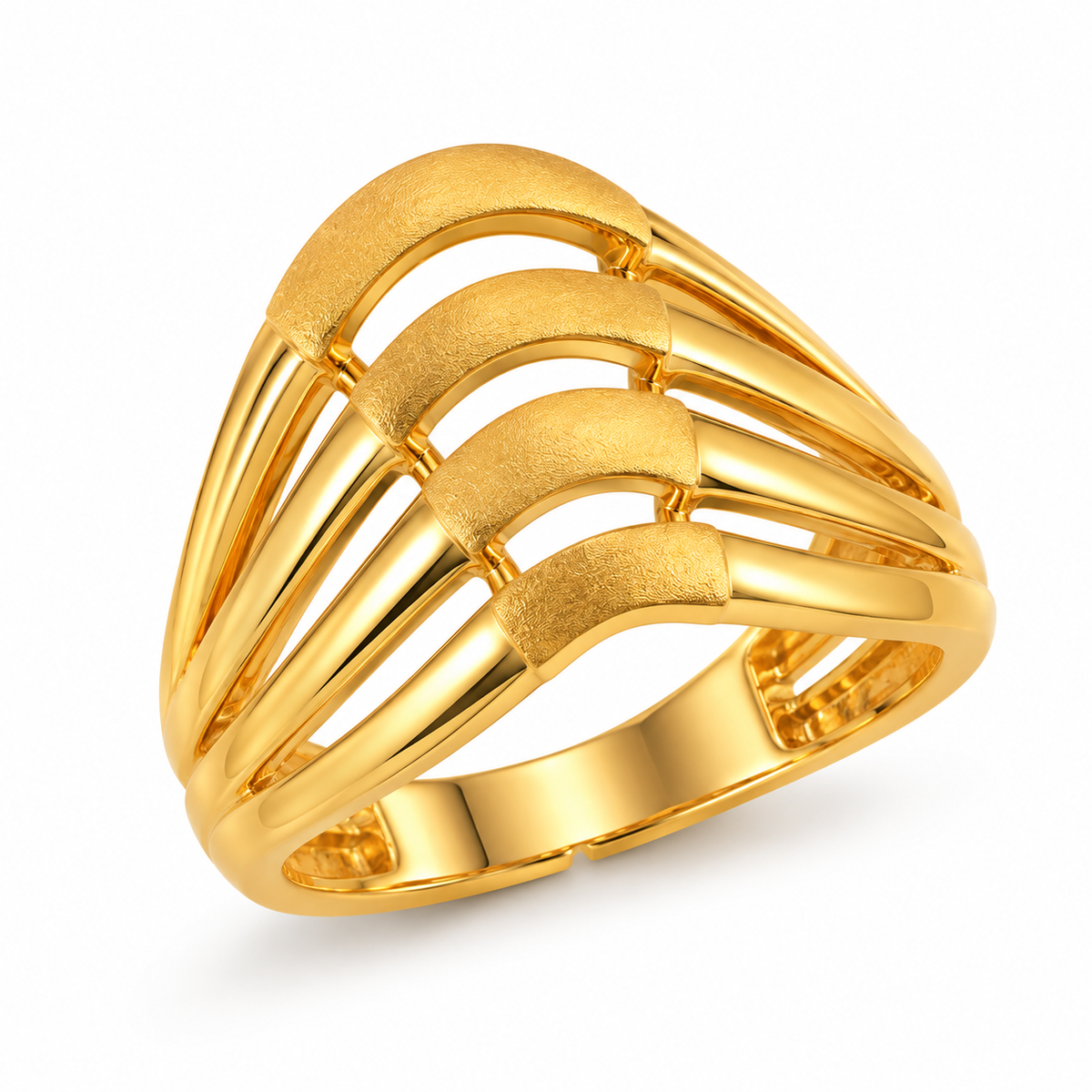 Temple-Inspired Ring for Women in 22KT Gold