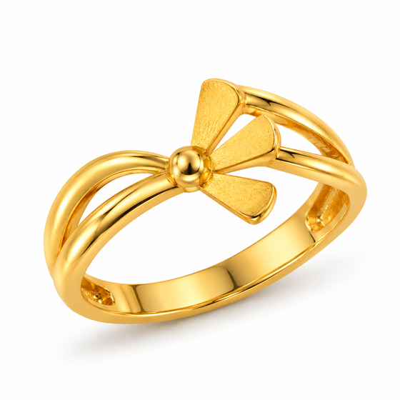 Temple-Inspired Ring for Women in 22KT Gold