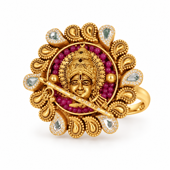 Vintage-Inspired Ring for Women in 22KT Gold