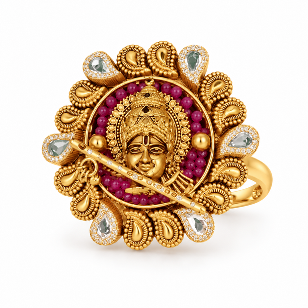 Vintage-Inspired Ring for Women in 22KT Gold