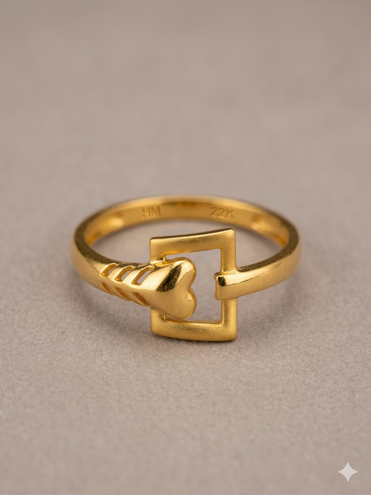 The Geometric Embrace Gold Ring