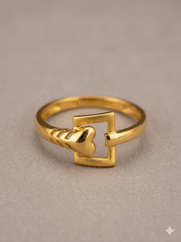 The Geometric Embrace Gold Ring