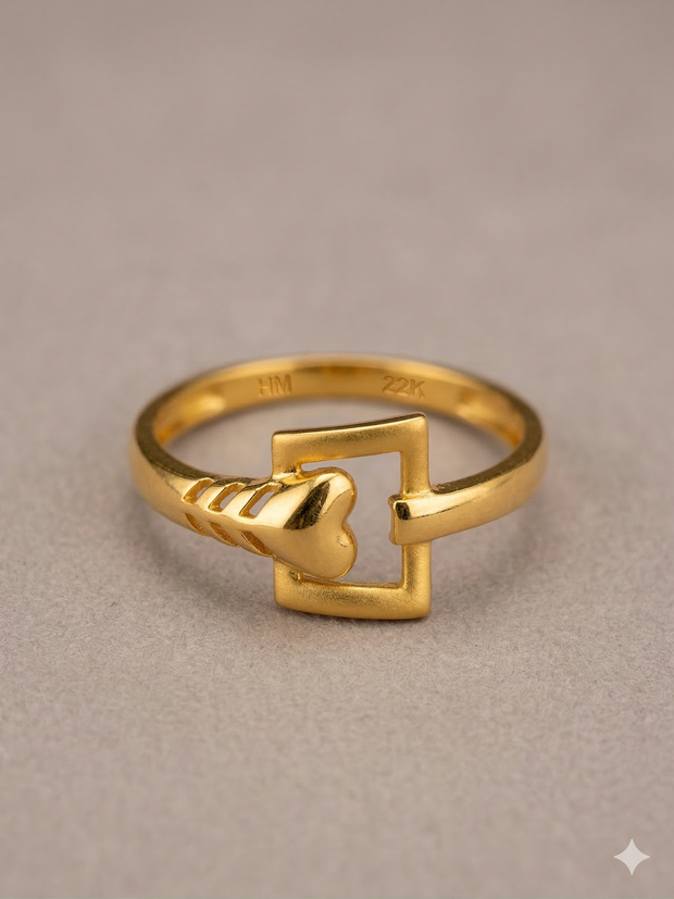 The Geometric Embrace Gold Ring