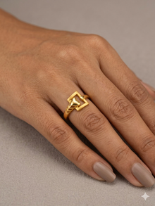 The Geometric Embrace Gold Ring