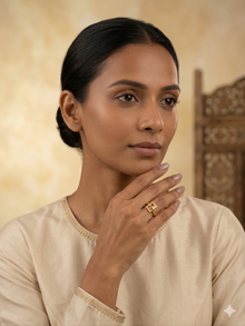 The Geometric Embrace Gold Ring