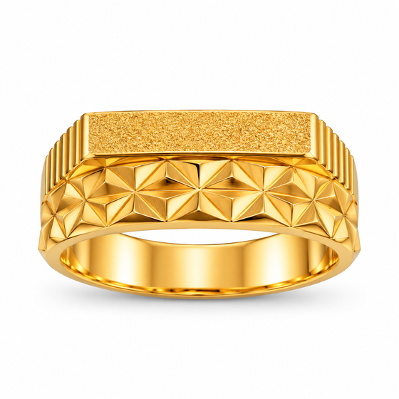 Contemporary Ring for Men in 22KT Gold