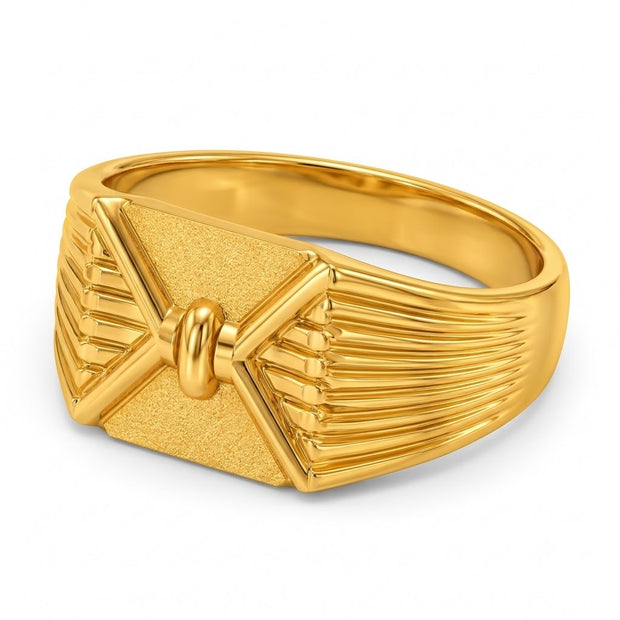 Textured Ring for Men in 22KT Gold